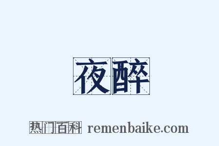 夜醉是什么意思的图片